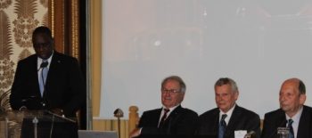 Macky Sall, Jacques Godfrain, Philippe Bonnichon et Pierre Gény (discours d'installation)