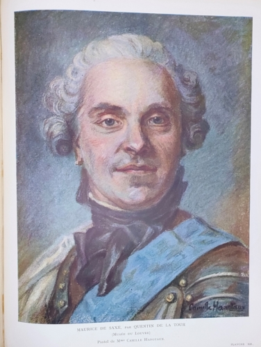 Illustration de Camille Hanotaux dans les tomes de l'histoire française - maréchal de Saxe