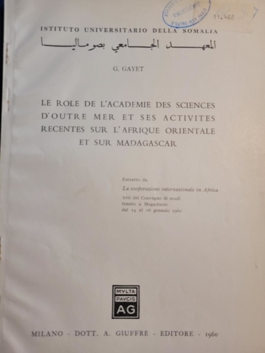 Brochure d'une édition italienne