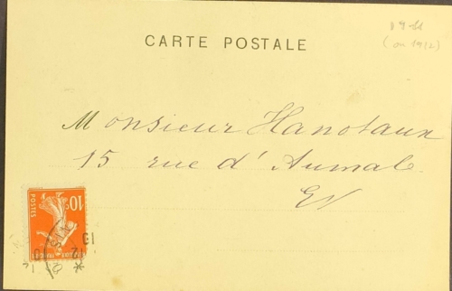 Dessin carte de voeux verso