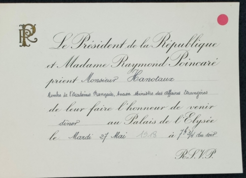 Invitation-du-pt-Poincaré-à-GH-1918