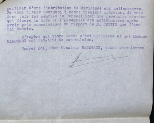Lettre de la société de l'Histoire Nationale datée du 21 octobre 1921 p.3
