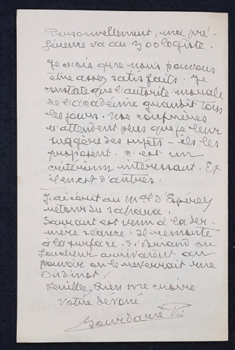 Lettre du secrétaire perpétuel à Gabriel Hanotaux 1926 p.4