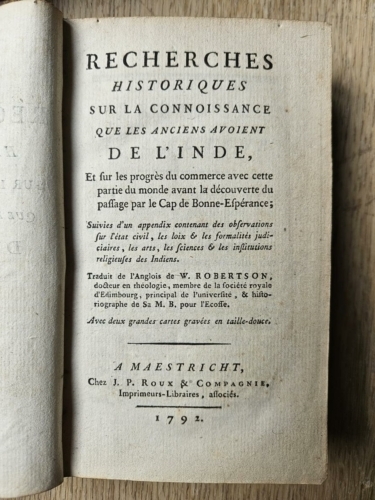Recherches-historiques-sur-la-connoissance-que-les-anciens-avaient-de-lInde-In-8-10194